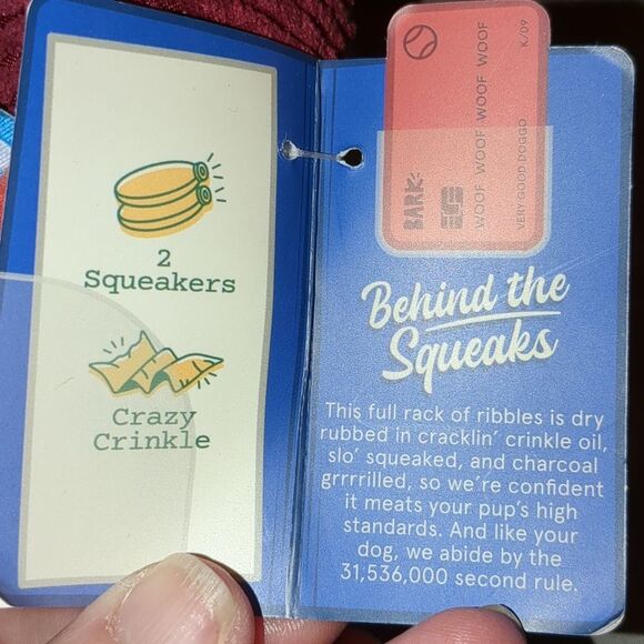 3 pc BBQ themed Bark Dog Toy Set - Corn, Rib, and Baked Potatoes BENEFITS RESCUE - Picture 8 of 12